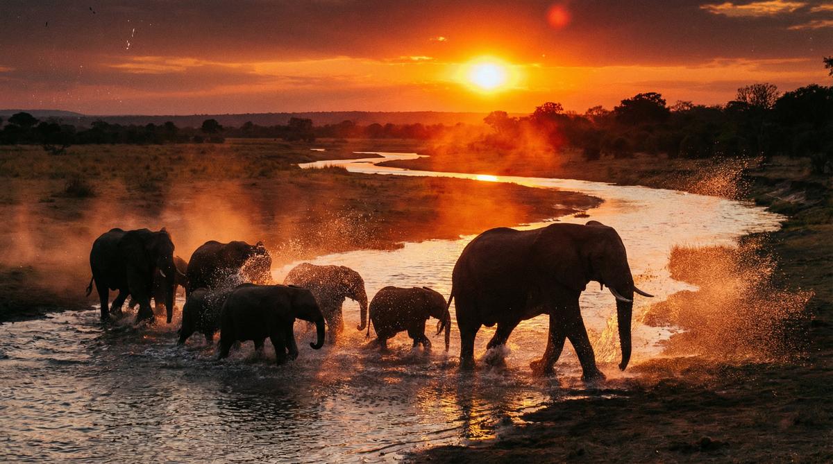 黑丝非洲象群视频